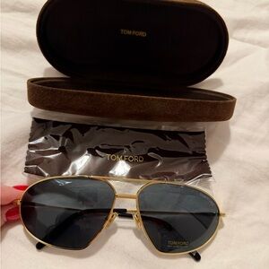 Tom Ford Black and Gold Sunglasses